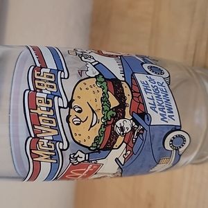 1986 McDonald's McVote glass